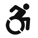 Gold Wheelchair Icon